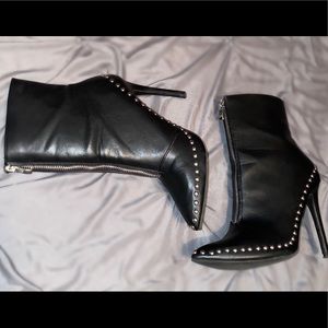 Punk leather Heel Boots